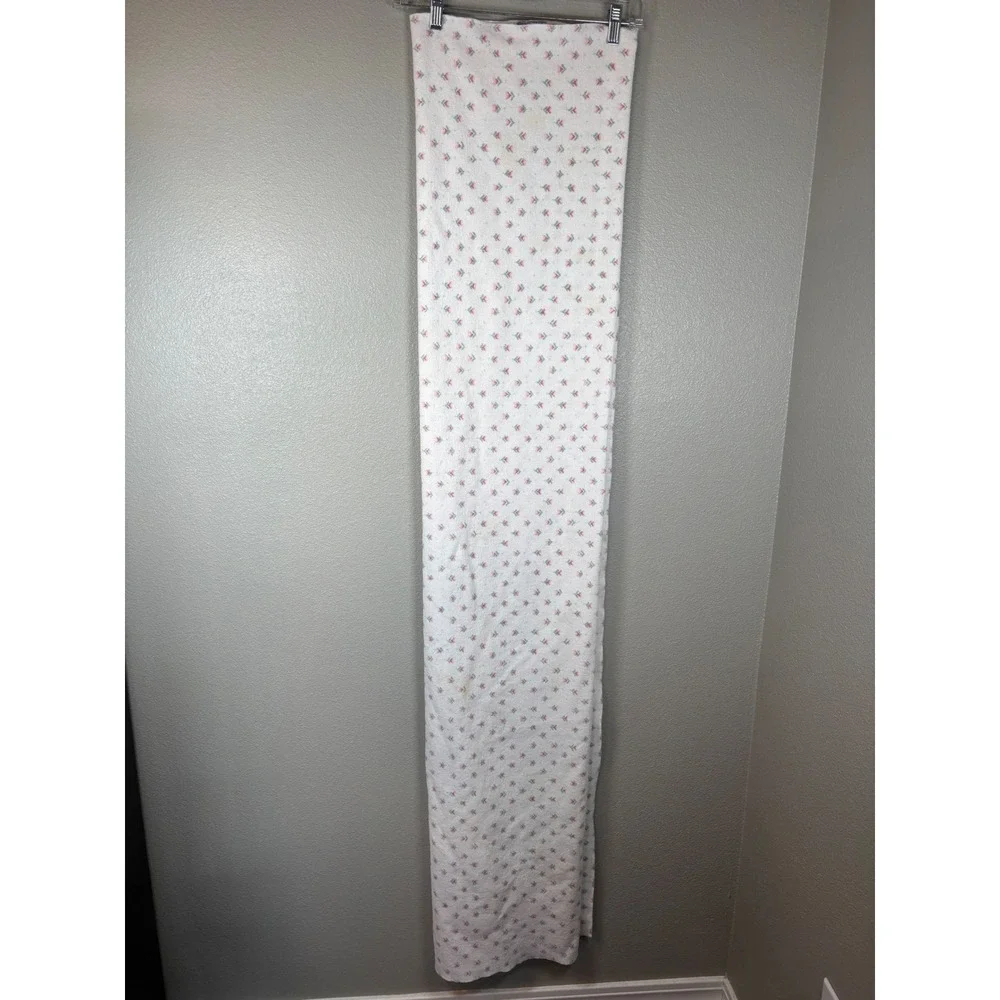 Vintage Goose Tablecloth Cottagecore Grandmacore Floral 64X50 White